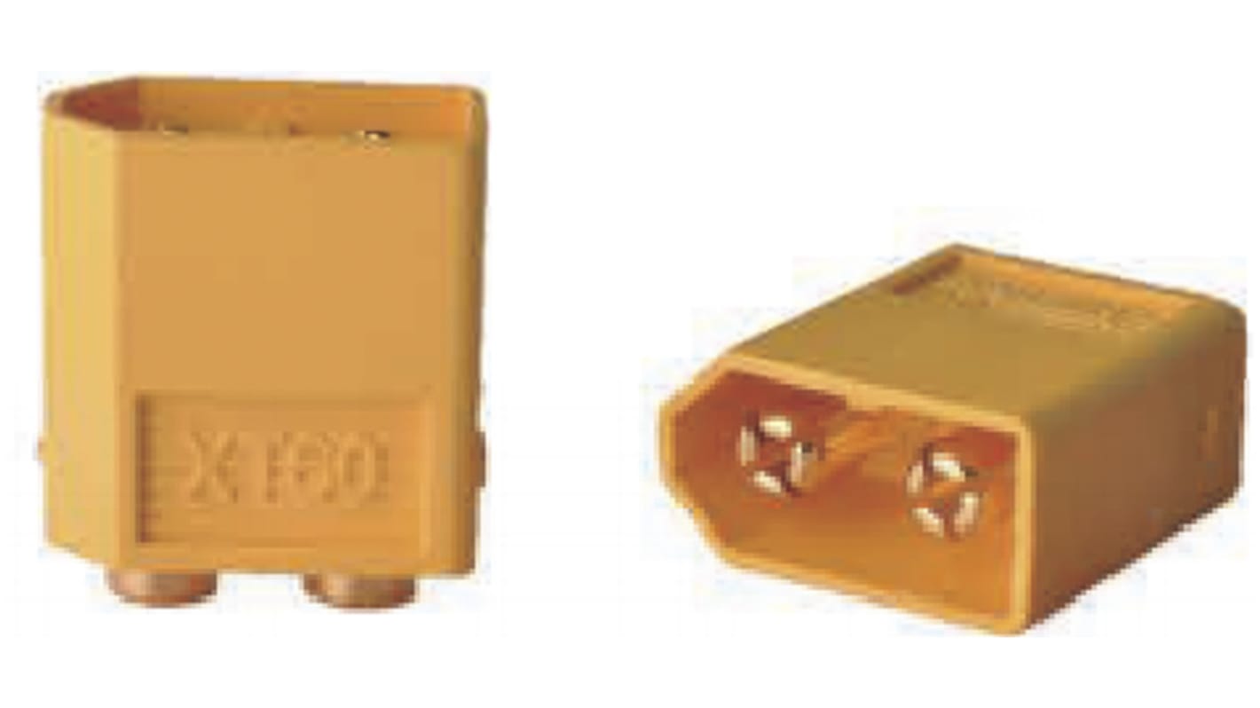 RS PRO 紧凑型电源连接器插头, 2P, 500 V 直流, 30A, PA外壳