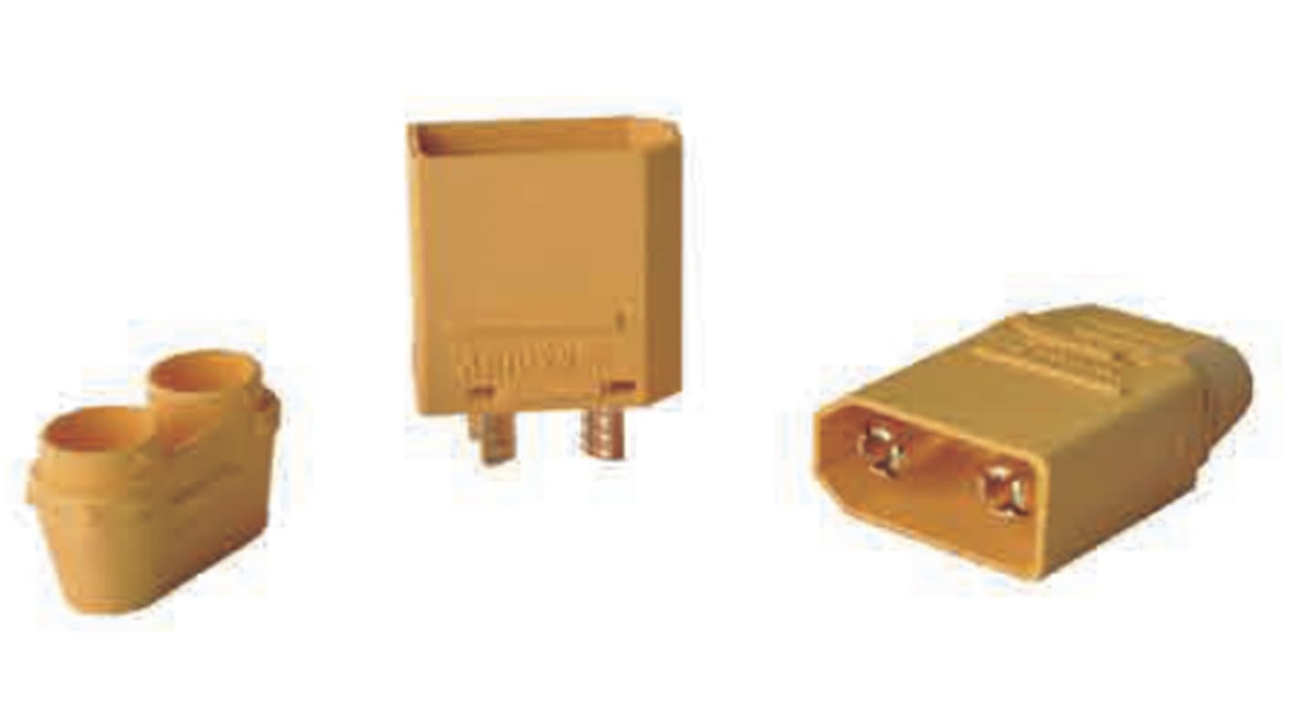 RS PRO Stecker Leistungssteckverbinder, Stecker, 2P, Gold, 40A, 500 V dc