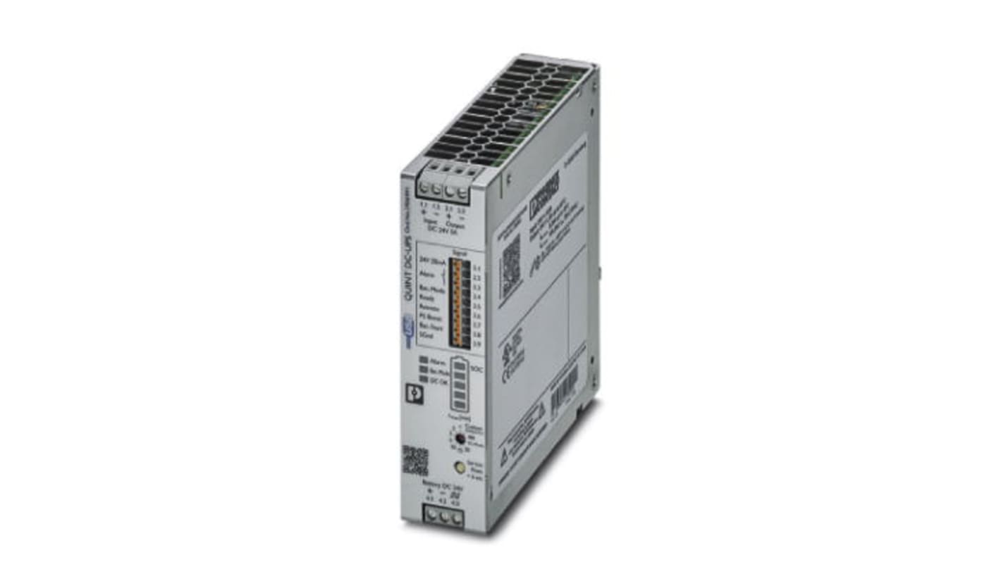 Phoenix Contact 18 → 30V dc Input DIN Rail Uninterruptible Power Supply (240W), QUINT4
