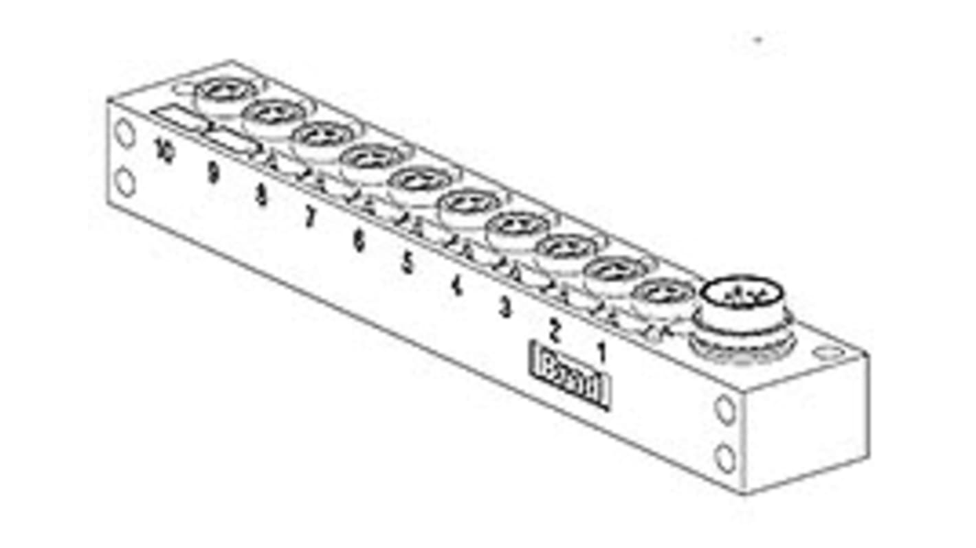 Molex 120247 Series Sensor Box, M8, 3 way, 10 port