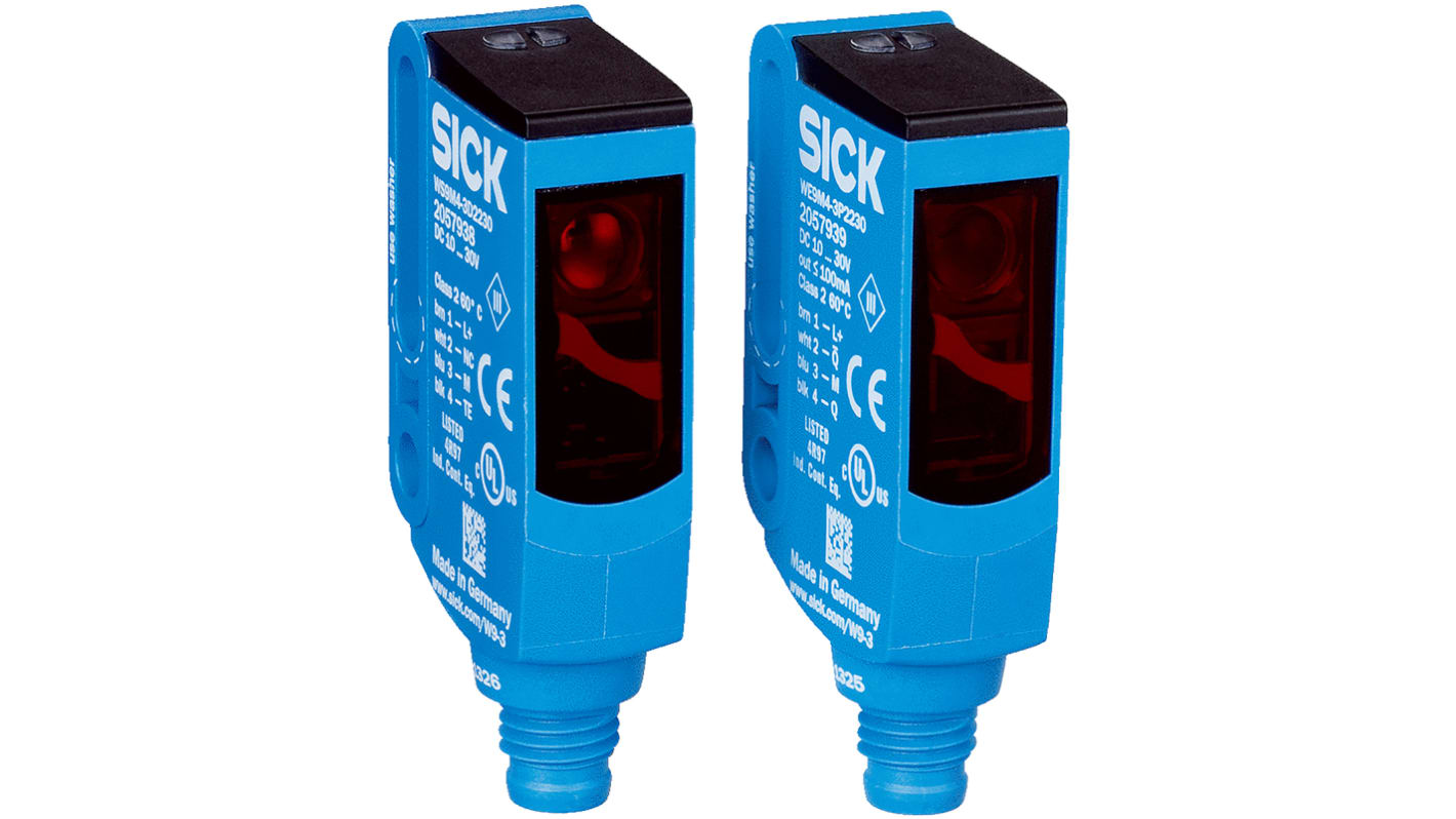 Rs-Online Sensore fotoelettrico Rettangolare SICK a fascio diretto rilevamento 0 → 10 m uscita PNP