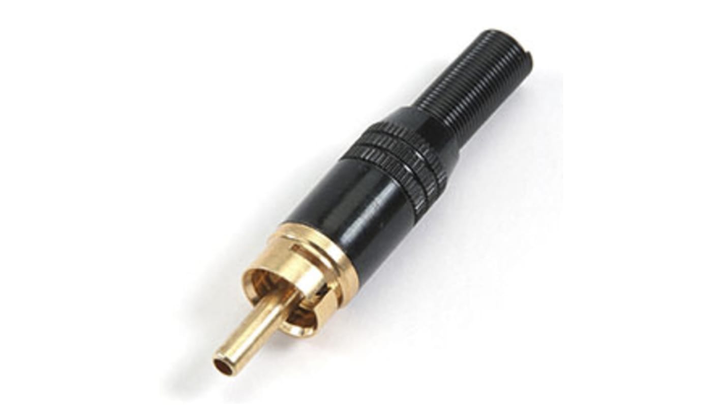 Deltron Cable Mount RCA Plug, Gold, 5A