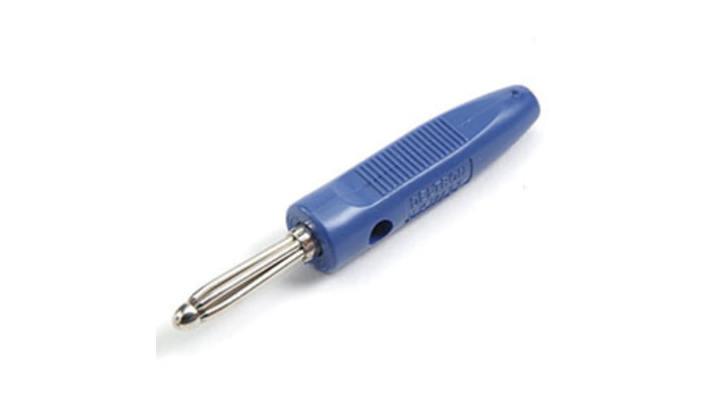 Deltron Black Male Banana Plug, 4 mm Connector, Screw Termination, 16A, 50V, Copper Plating