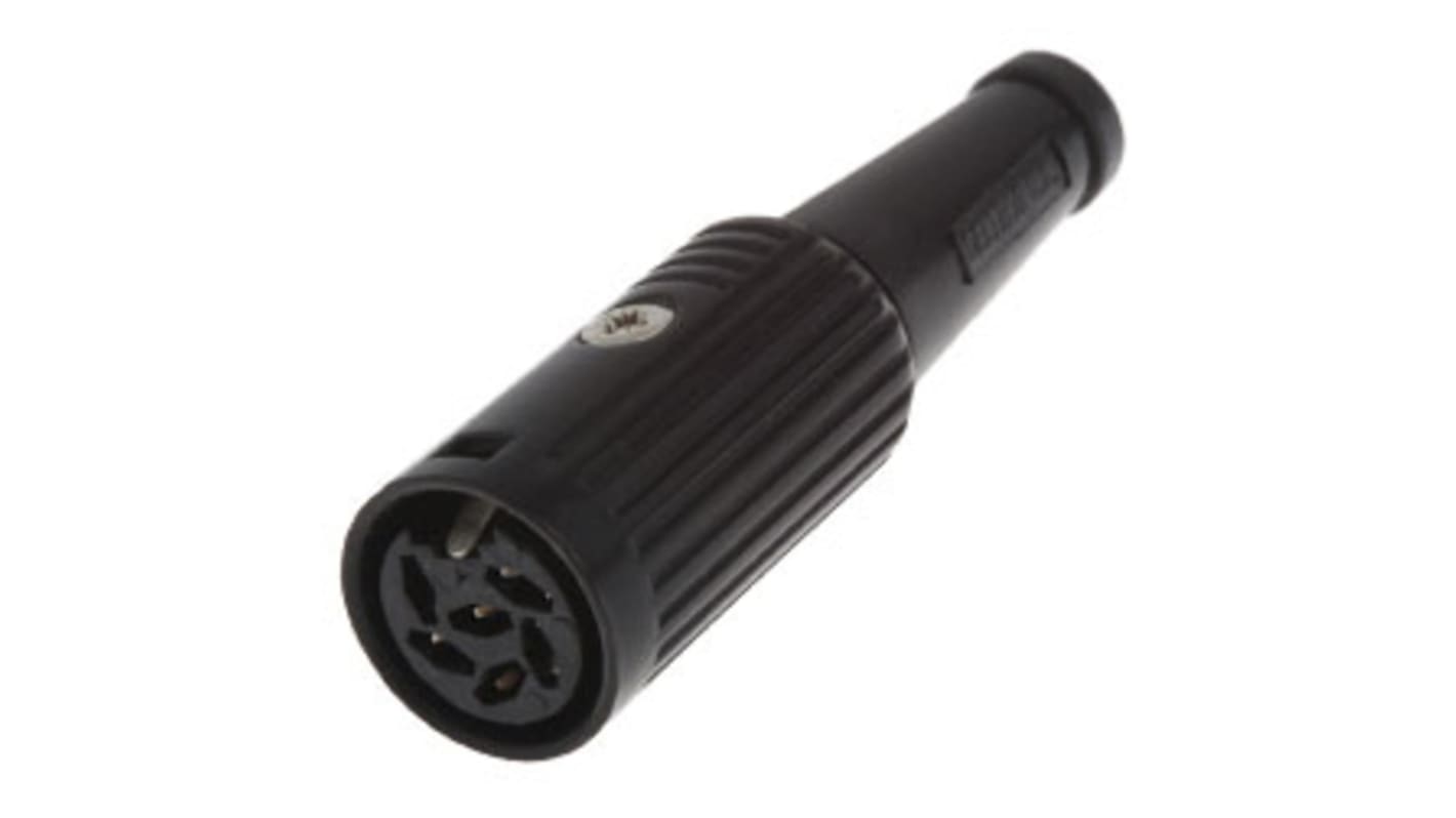 Deltron 6 Pole Din Socket, DIN 41524, DIN 45322, DIN 45326, DIN 45327, DIN 45329, 2A, 34 V ac/dc, Screw Lock, Female,