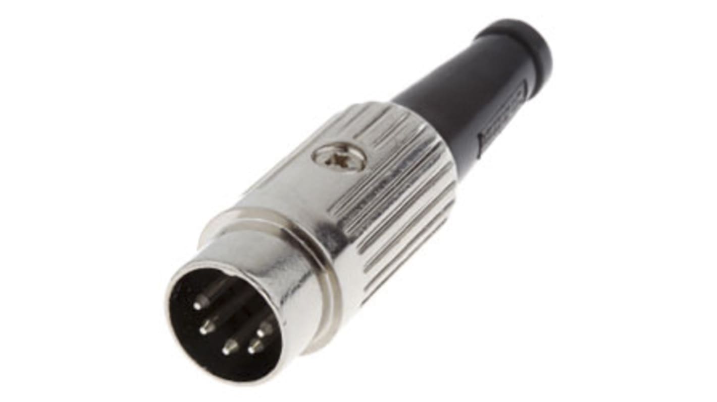 Deltron 3 Pole Din Plug, DIN 41524, DIN 45322, DIN 45326, DIN 45327, DIN 45329, 2A, 34 V ac/dc, Lockable, Male, Cable