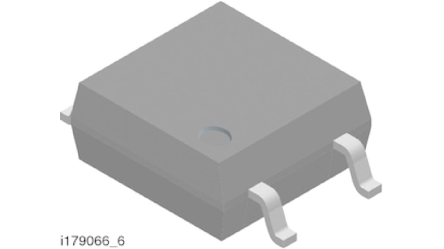 Optoacoplador Vishay VOM de 1 canal, Vf= 1.6V, Viso= 4.5 kVrms, OUT. MOSFET, mont. superficial, encapsulado SOP, 4 pines