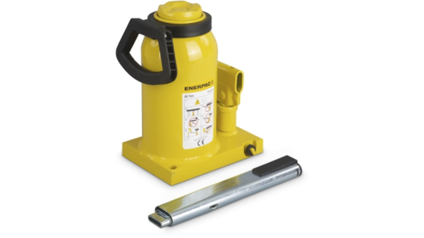 Enerpac Bottle Jack, 20tonne Maximum Load, 234mm - 459mm Maximum Range