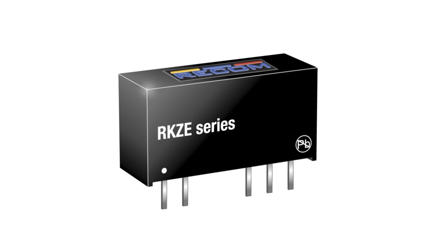 Recom RKZE DC/DC-Wandler 2W 12 V dc IN, 5V dc OUT / 400mA Durchsteckmontage 1.5 kV ac, 3kV dc isoliert