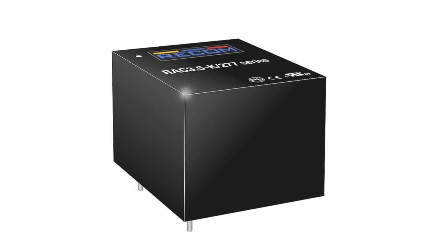 Recom Switching Power Supply, RAC3.5-3.3SK/277, 3.3V dc, 1.06A, 3.5W, 1 Output, 85 → 305V ac Input Voltage