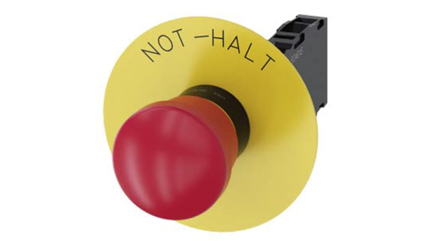 Siemens SIRIUS ACT 3SU11 Series Pull Release Emergency Stop Push Button, Panel Mount, 22mm Cutout, SPDT