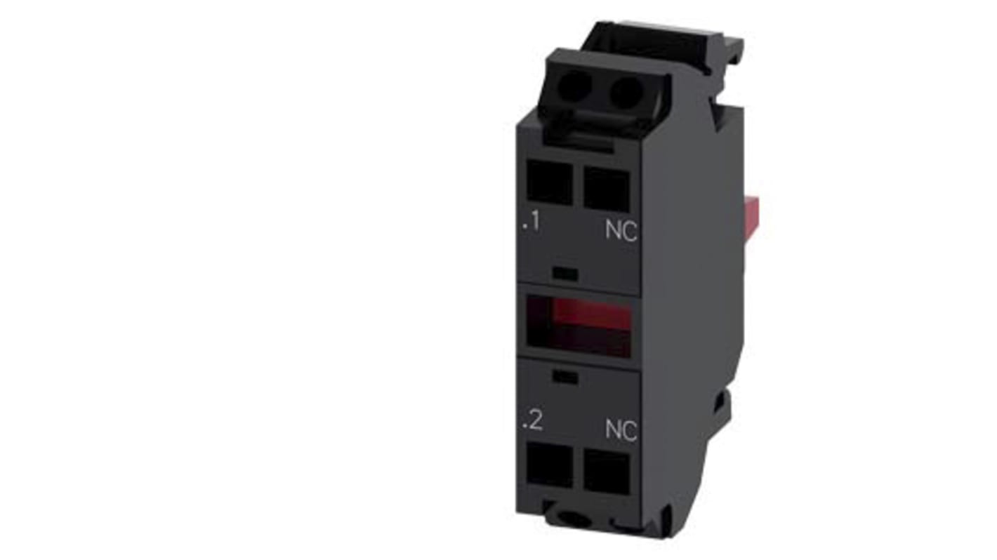 Siemens 3SU1 Contact Block - NC 5 → 500 V ac/dc