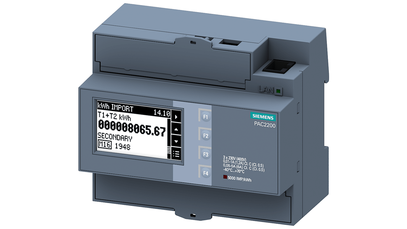 Siemens 三相数字电能表, LCD显示, SENTRON PAC2200系列