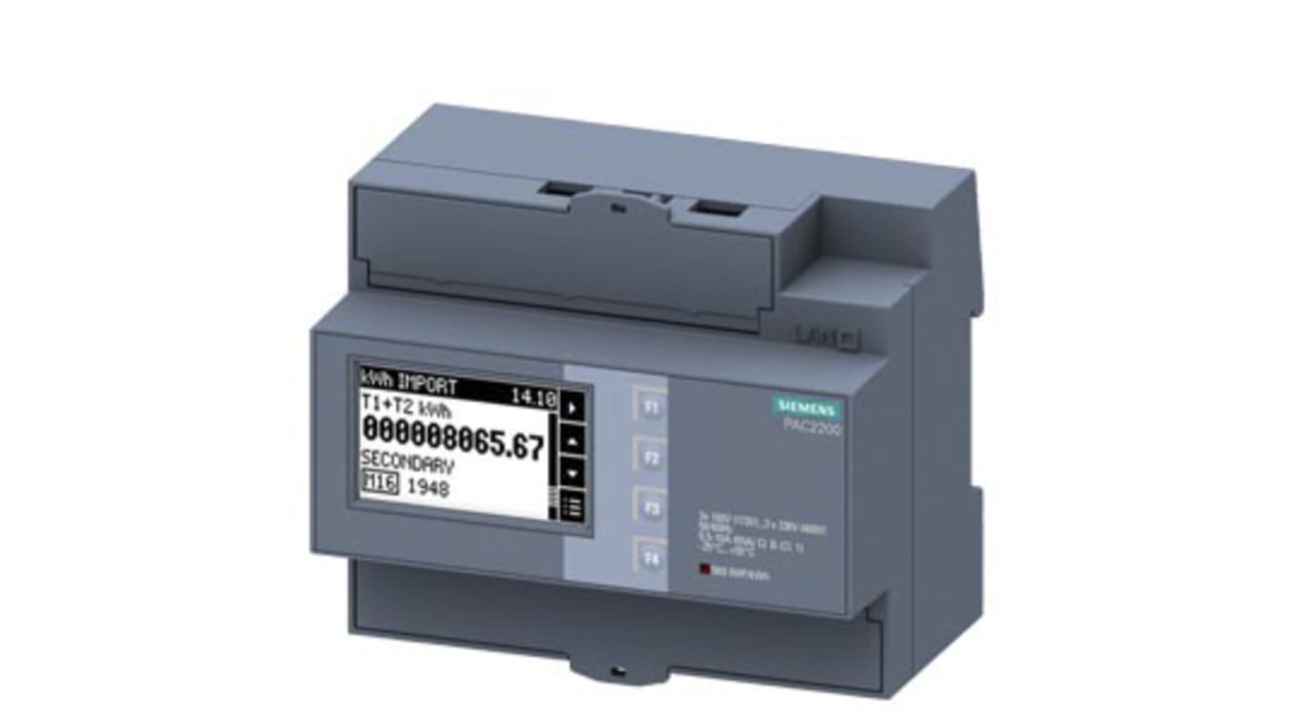 Medidor de energía Siemens serie SENTRON PAC2200, display LCD, 3 fases