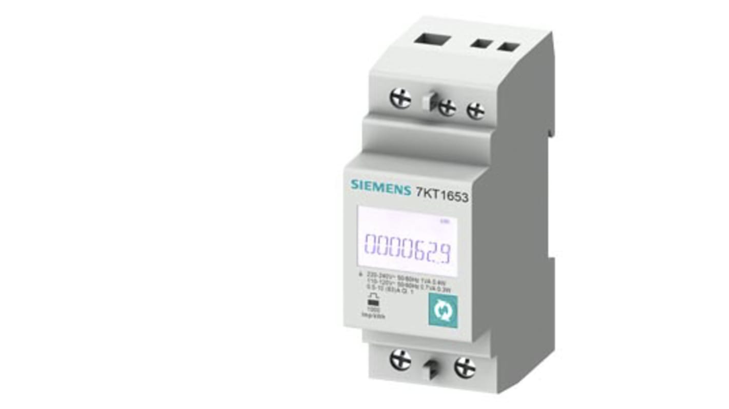Medidor de energía Siemens serie SENTRON PAC1600, display LCD, 1 fase