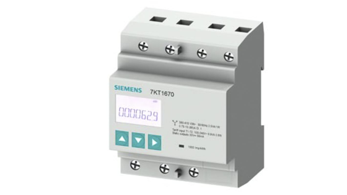 Medidor de energía Siemens serie SENTRON PAC1600, display LCD, 3 fases