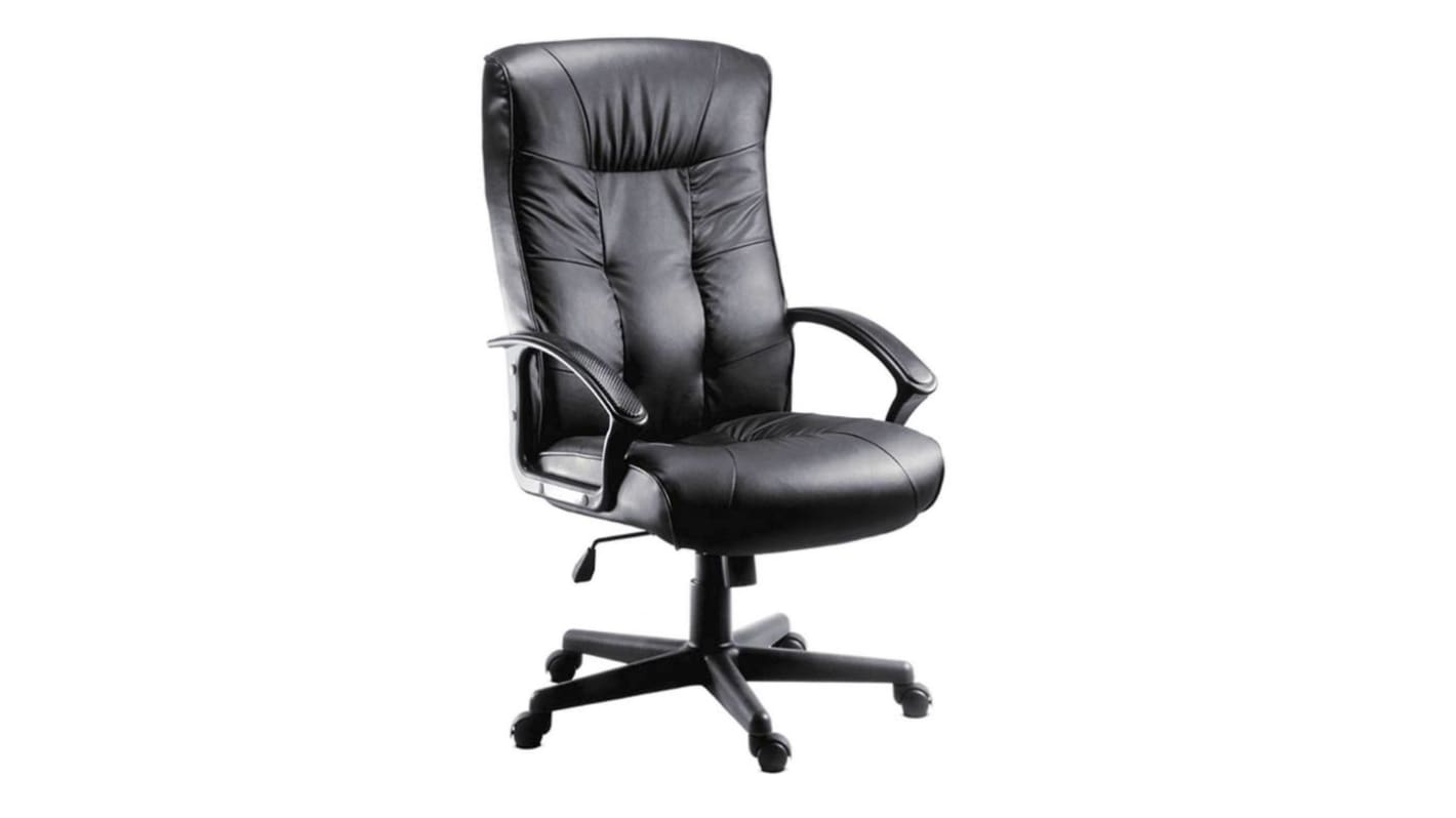 RS PRO Black Leather Faced Executive Chair