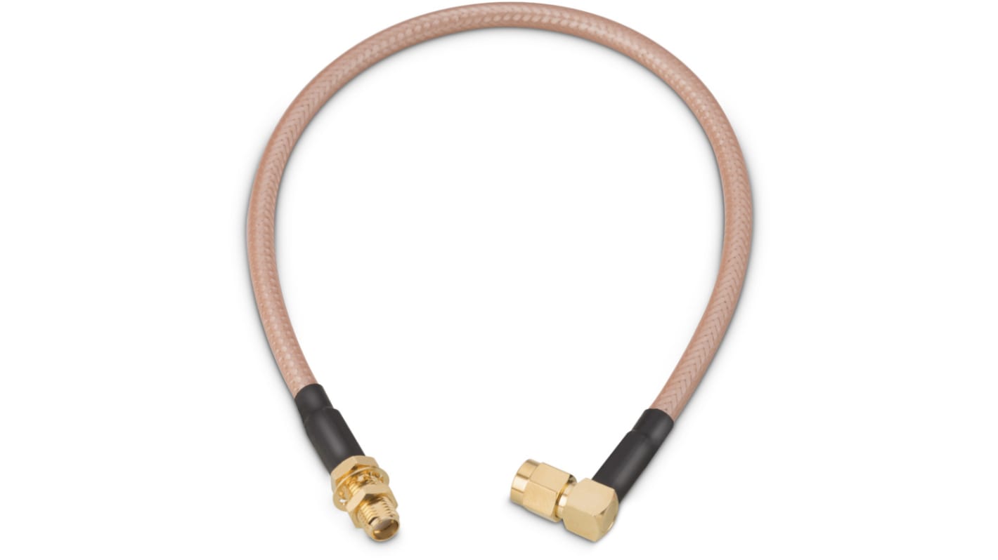 Wurth Elektronik Male SMA to Female SMA Coaxial Cable, 304.8mm, RG142 Coaxial, Terminated