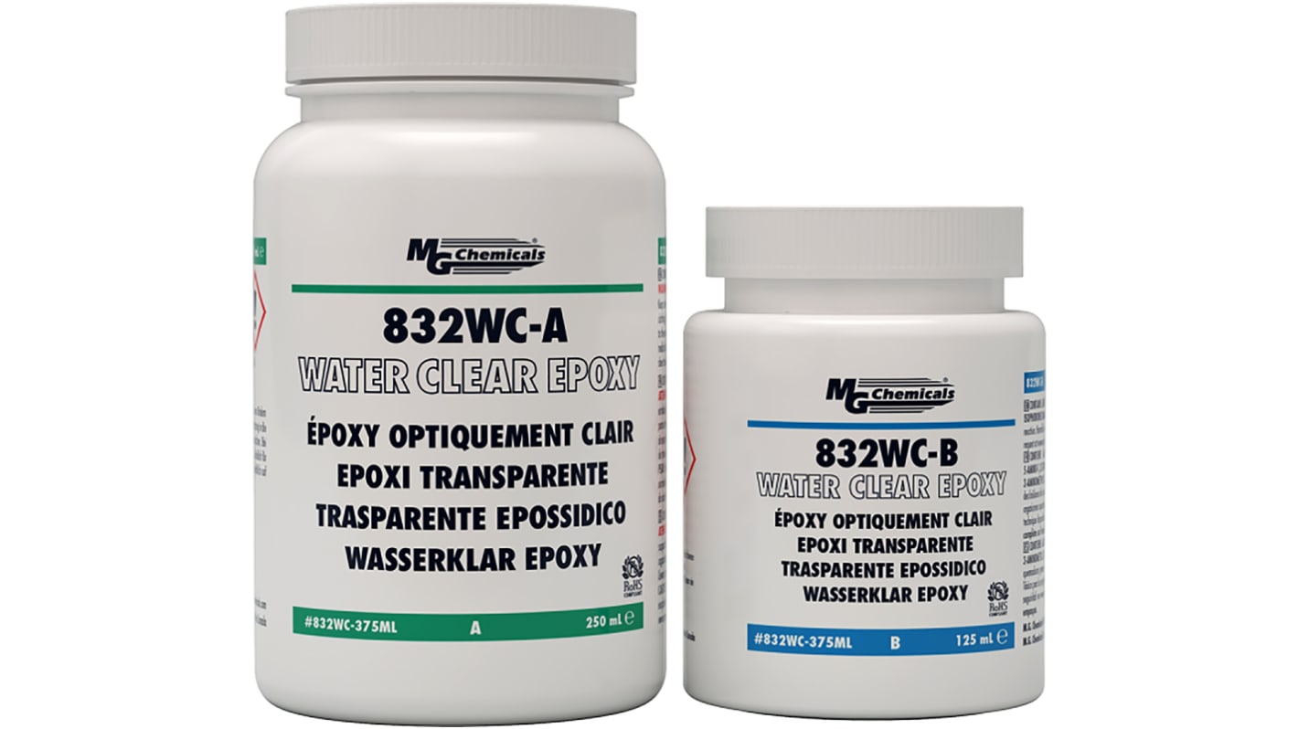 Composto per resinatura in Epossidico MG Chemicals, col. Trasparente, Bottiglia da 375 ml