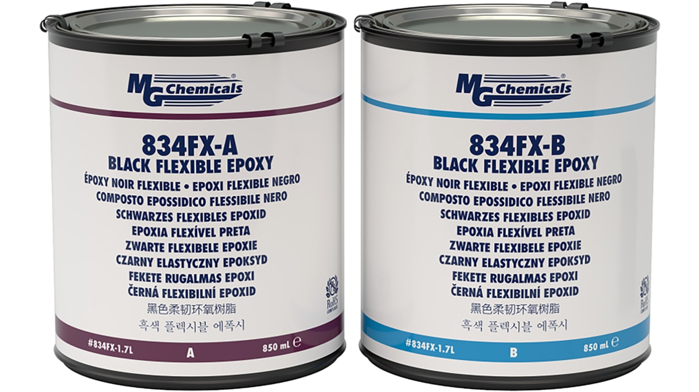 MG Chemical 834FX-1.7ML Black Epoxy Flexible Potting and Encapsulating Compound 1.7 L
