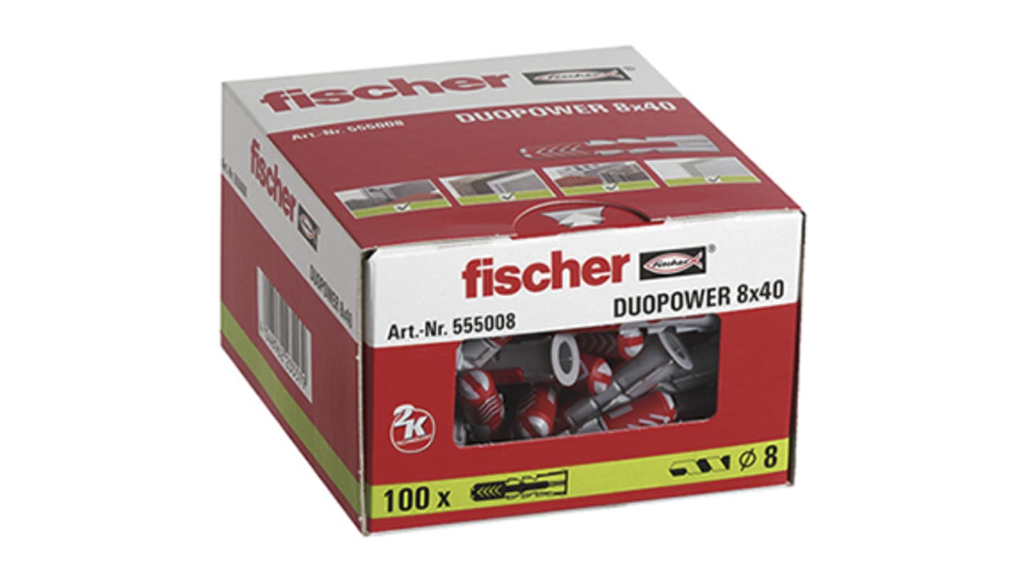 Kotwa śrubowa dł 40mm Nylon Ø 8mm Fischer Kołek ustalający