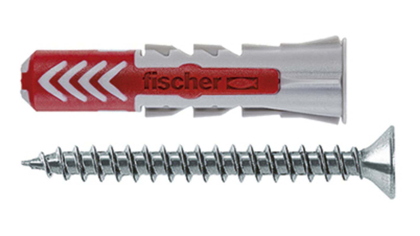 Fischer Fixings Screw Anchor 4.5 x 40mm x 30mm, 6mm Fixing Hole