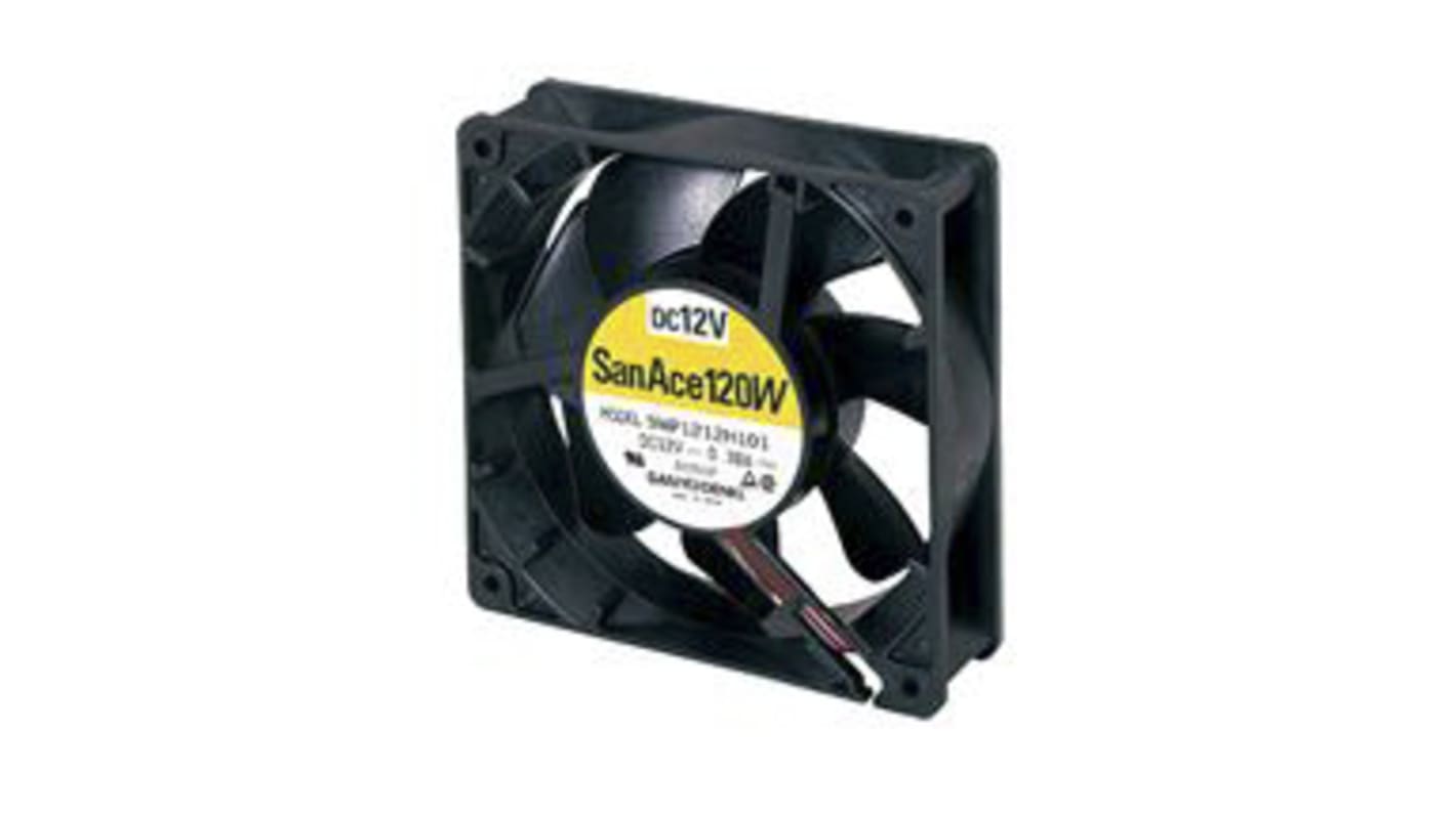 Sanyo Denki San Ace 9WP Series Axial Fan, 24 V dc, DC Operation, 168.2m³/h, 5.28W, 220mA Max, IP68, 120 x 120 x 38mm