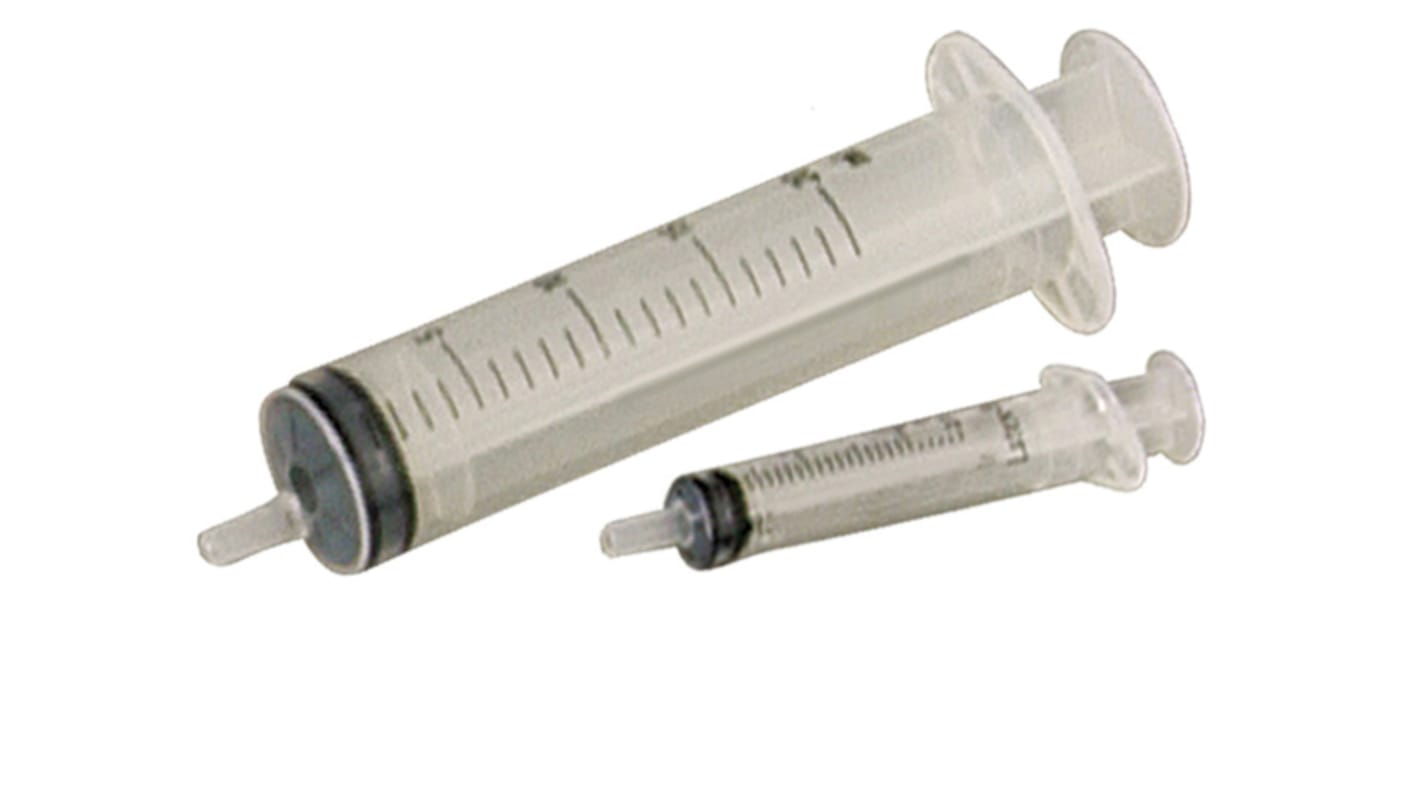 RS PRO 10ml Plastic Adhesive Dispenser Syringe