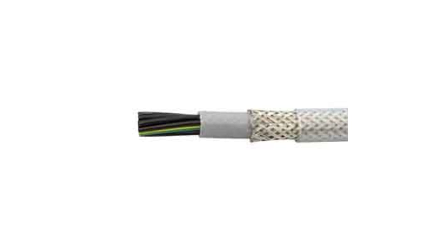 Alpha Wire Pro-Met CY Steuerkabel, 3-adrig x 1 mm² Transparent, 100m, Kupfergeflecht verzinnt