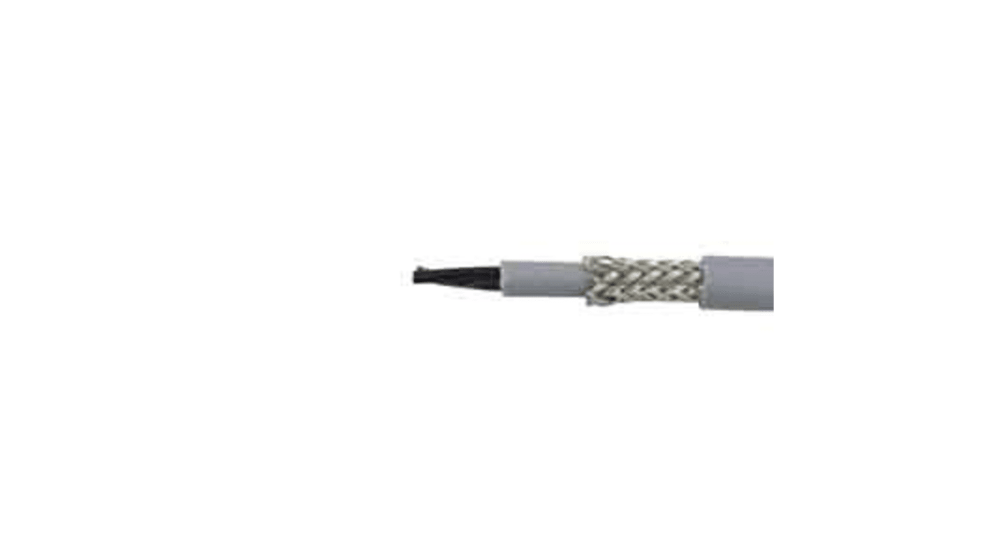 Alpha Wire CY Steuerkabel, 3-adrig x 0,5 mm² Transparent, 100m, Kupfergeflecht verzinnt
