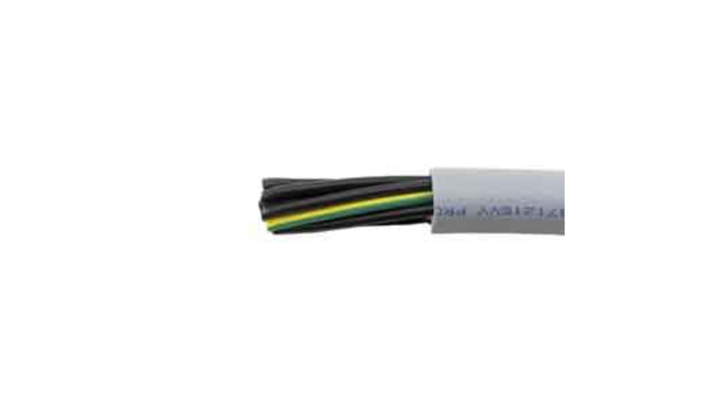 Alpha Wire Pro-Met Control Cable, 4 Cores, 1 mm², YY, Unscreened, 100m, Grey PVC Sheath