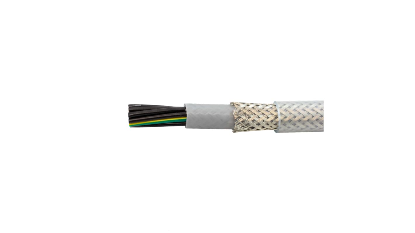 Alpha Wire Pro-Met Control Cable, 9 Cores, 1 mm², CY, Screened, 50m, Grey PVC Sheath