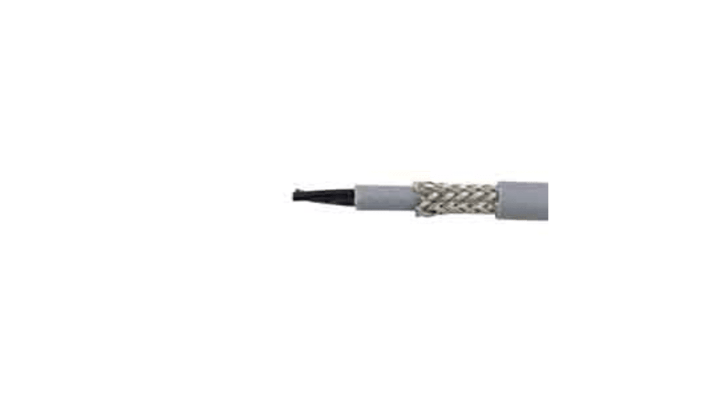 Alpha Wire CY Steuerkabel, 12-adrig x 0,5 mm² Transparent, 100m, Kupfergeflecht verzinnt