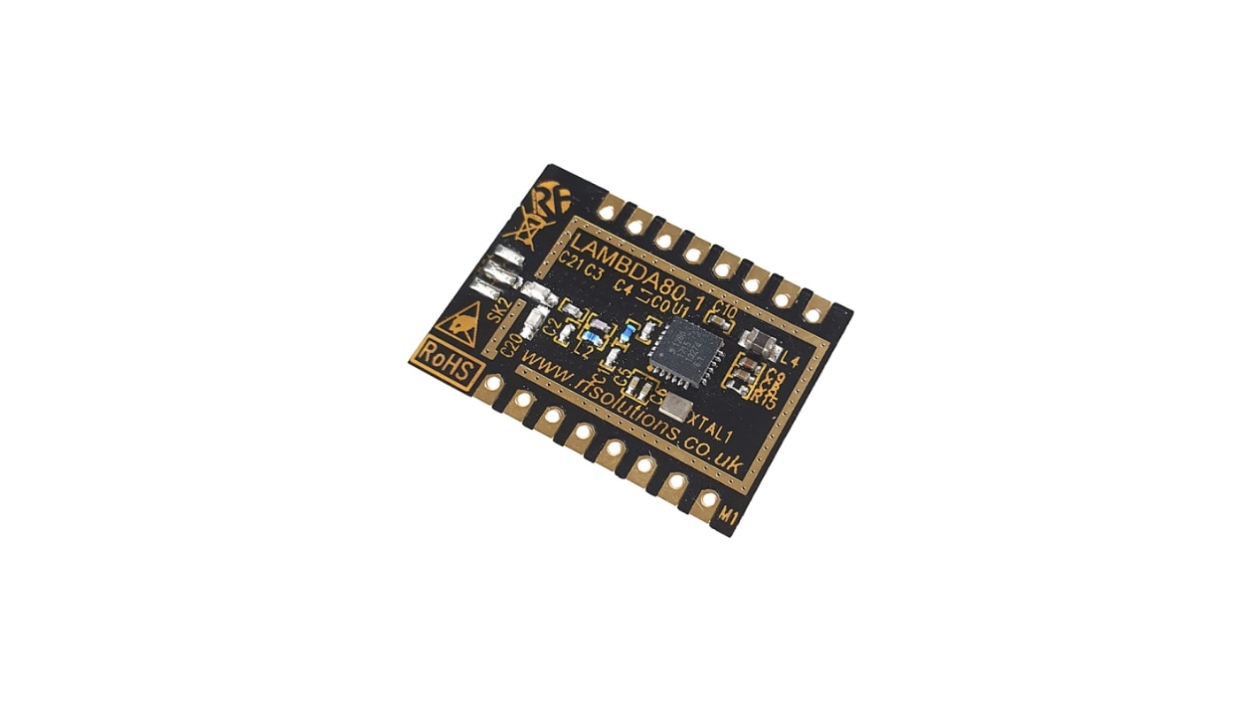RF Solutions LoRa模块, Lora, 接收器灵敏度-132dBm, 支持SPI接口, 电源电压1.8 → 3.7V