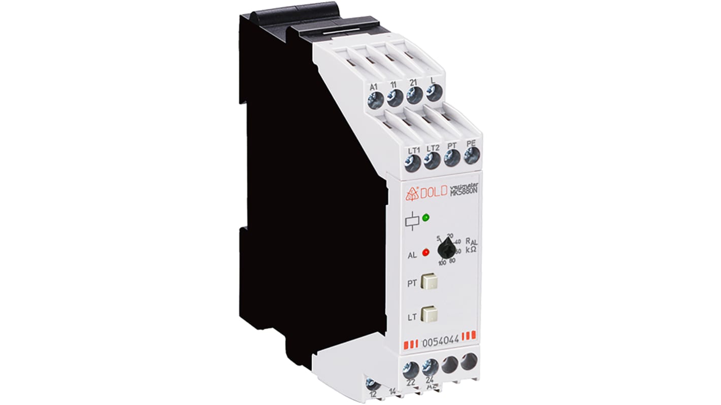 Dold Insulation Monitoring Relay, 1, 3 Phase, DPDT, 0 → 500V ac, DIN Rail