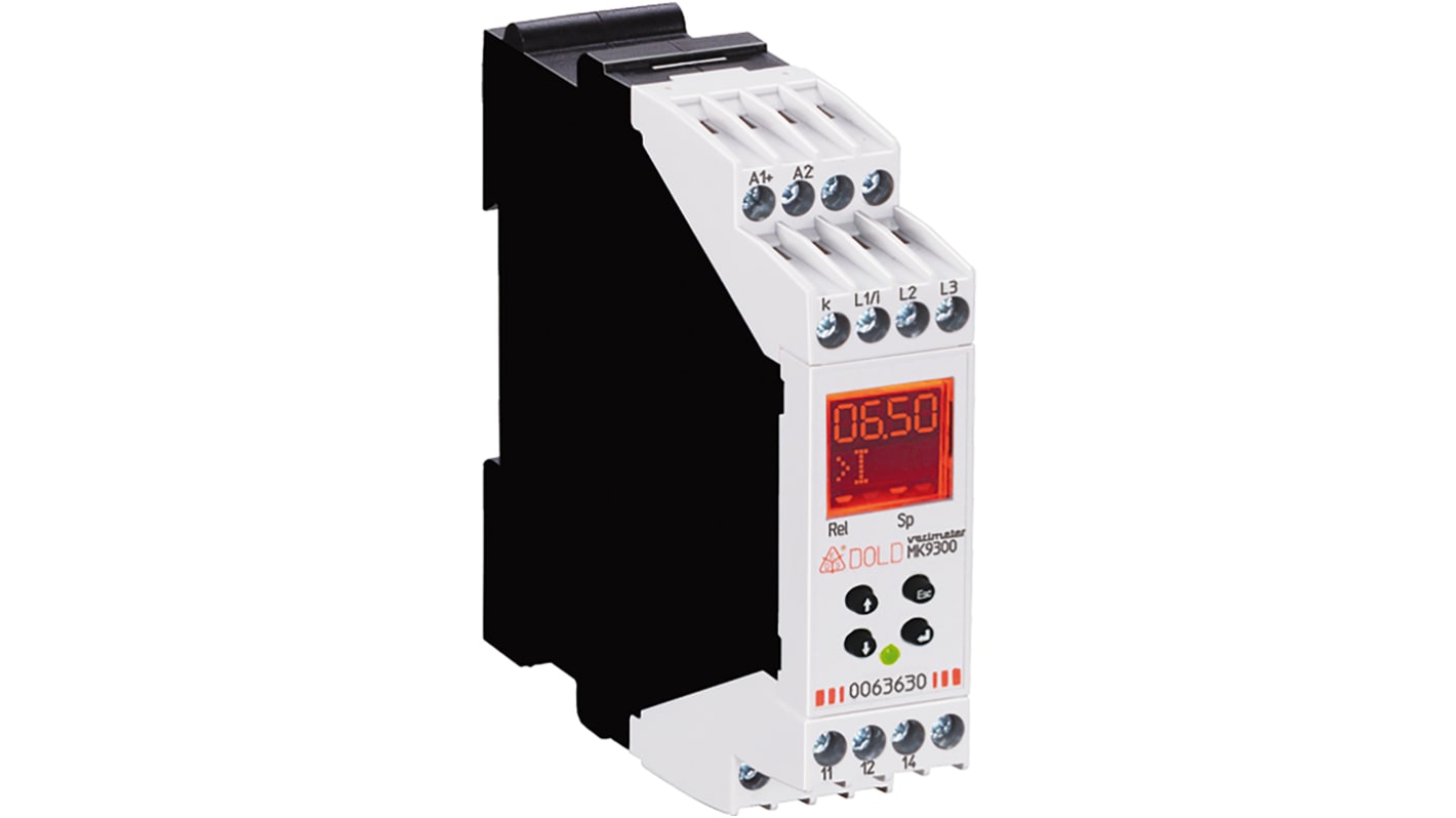 Dold Multifunction Monitoring Relay, 3 Phase, SPDT, 24 → 400V ac, DIN Rail
