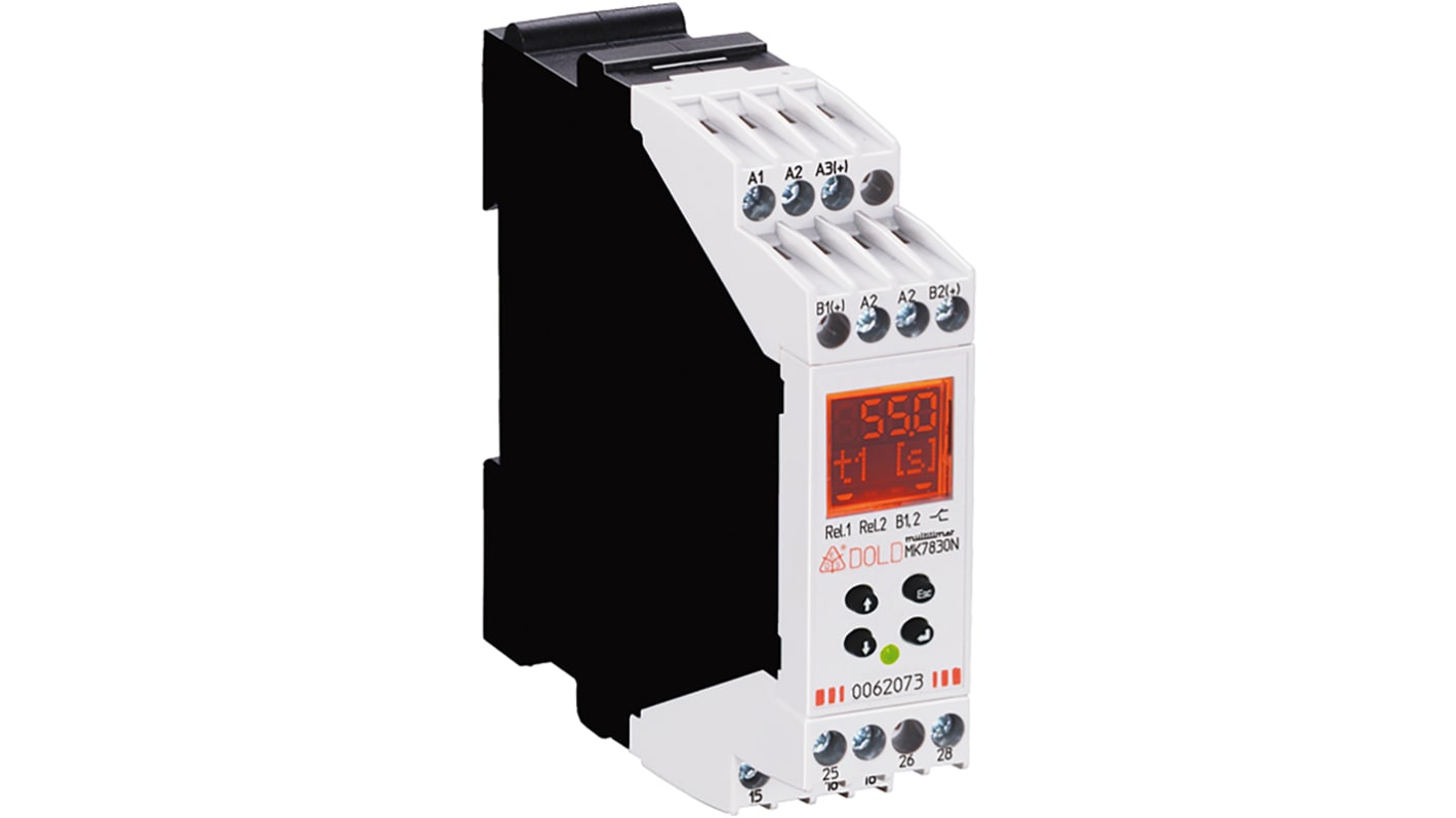 Dold Multifunction Monitoring Relay, DPDT, DIN Rail