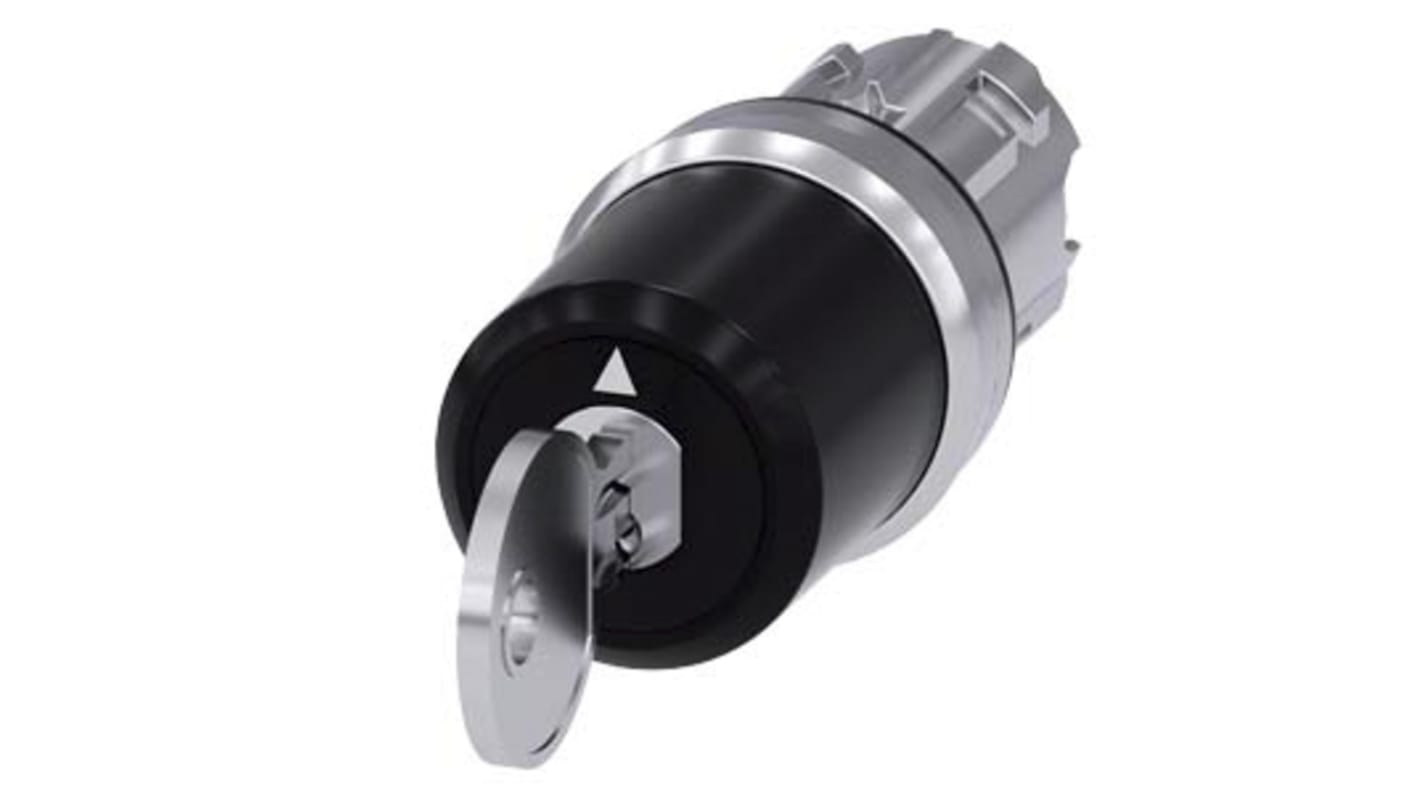 Siemens SIRIUS ACT 3SU10 3-position Key Switch Head, Momentary, 22mm Cutout