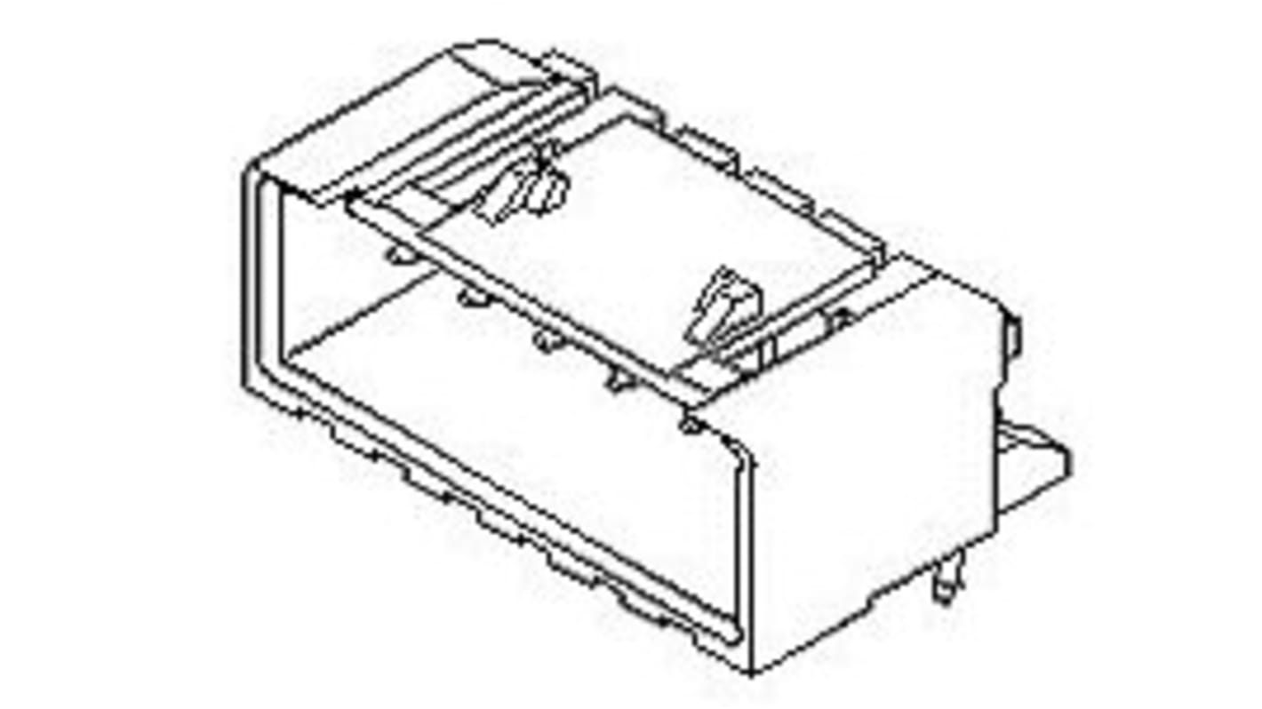 Molex Mini-Lock Series Right Angle Through Hole PCB Header, 6 Contact(s), 2.5mm Pitch, 1 Row(s), Shrouded