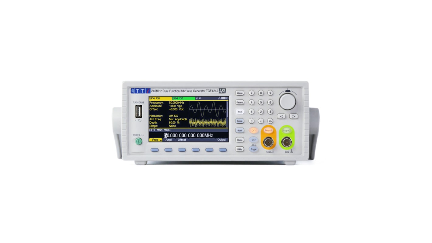 Aim-TTi TGF4242 Function Generator, 1μHz Min, 240MHz Max, FM Modulation, Variable Sweep