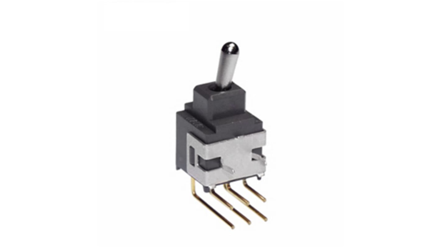 NKK Switches トグルスイッチ, On-On-On, DPDT, 0.4VA, スルーホール実装