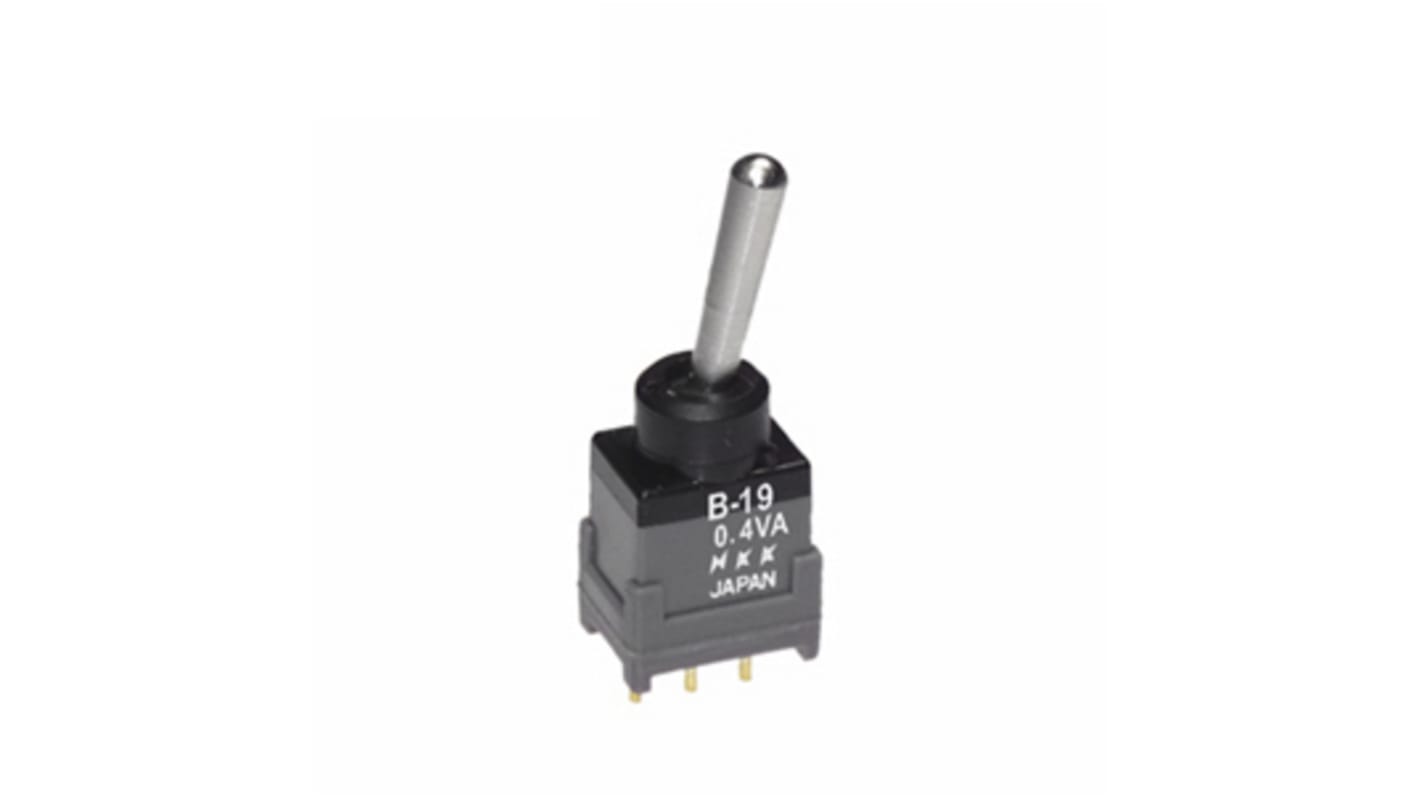NKK Switches トグルスイッチ, On-Off-(On), SPDT, 0.4VA, PCB