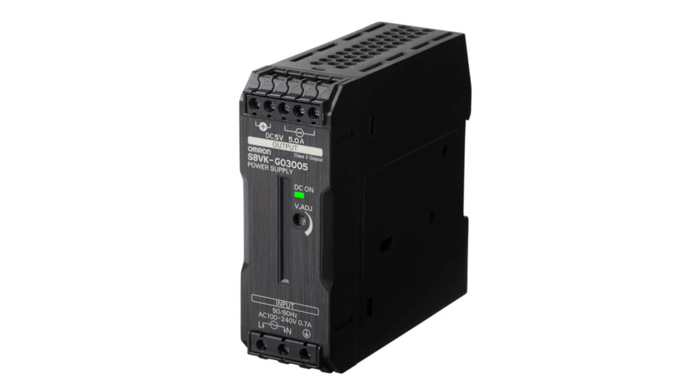 Omron 30W Switch-mode strømforsyninger 1 udgang, 5V dc, 5A