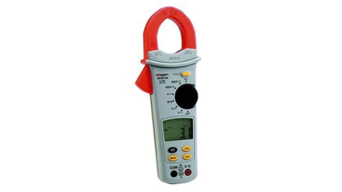 Megger DCM340 Clamp Meter, 600A dc, Max Current 600A ac CAT III 600V With RS Calibration