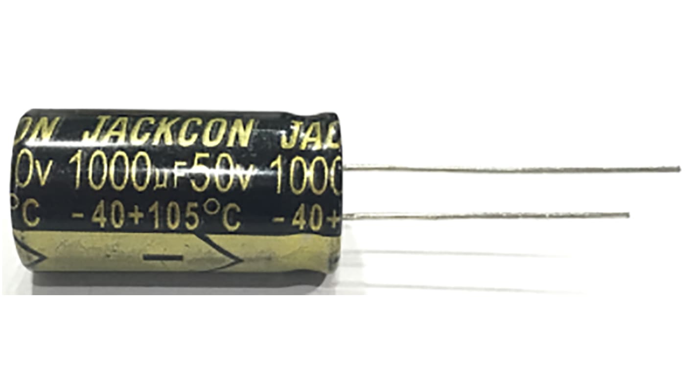 RS PRO 100μF Aluminium Electrolytic Capacitor 63V dc, Radial, Through Hole