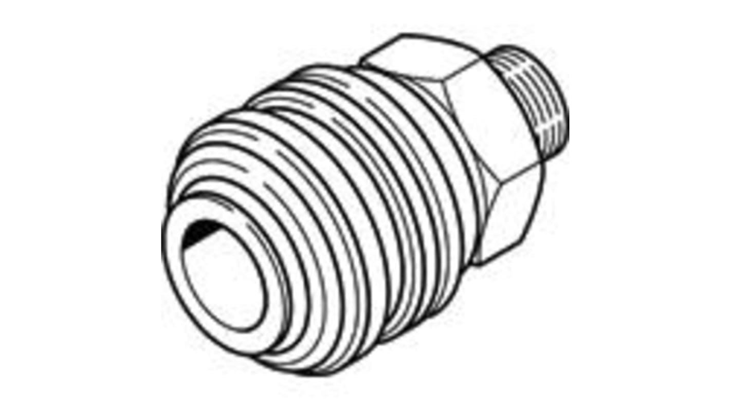 Festo Brass Female Pneumatic Quick Connect Coupling, G 3/8 Male Threaded