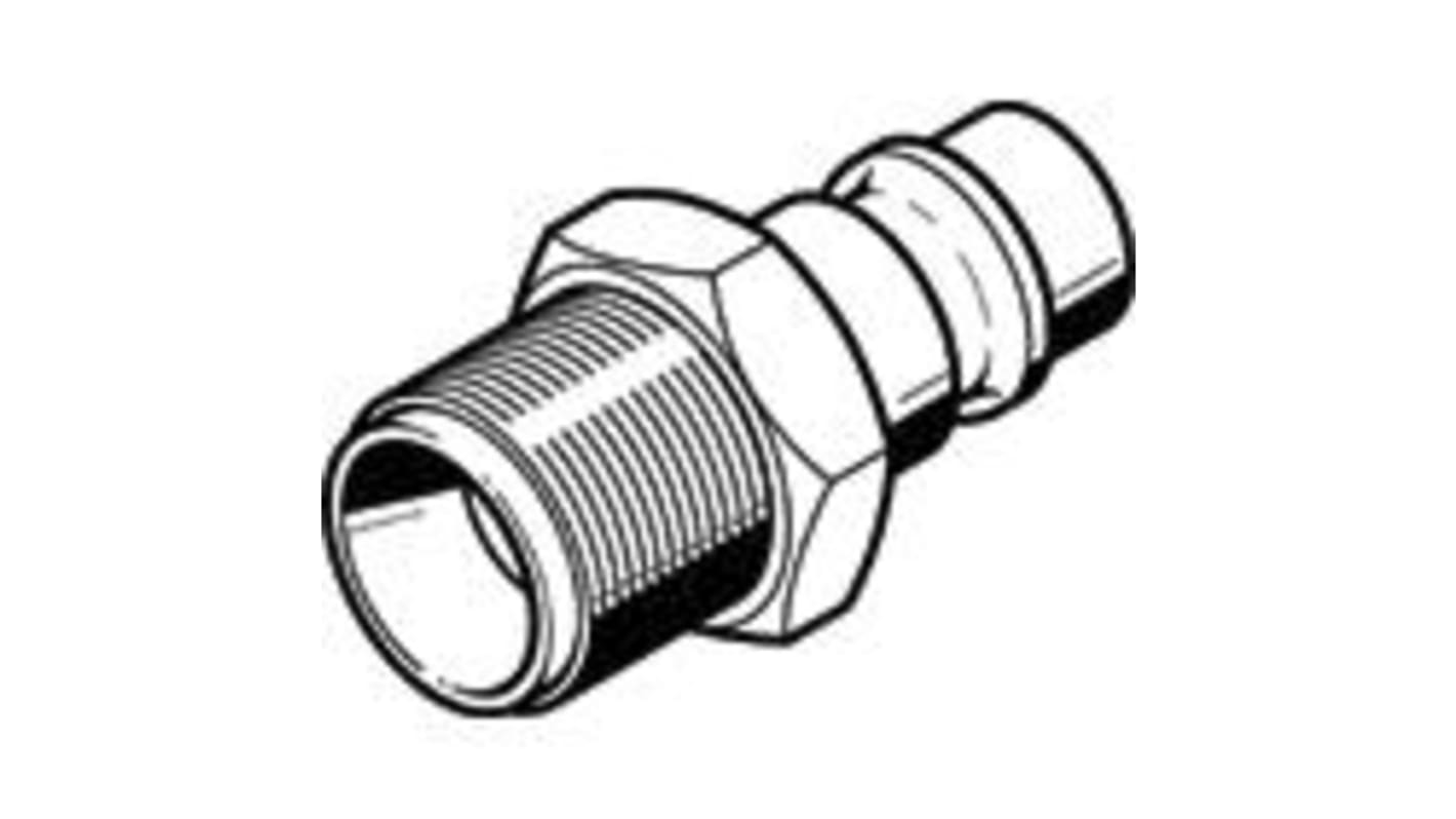 Festo Brass Male Pneumatic Quick Connect Coupling, G 1/2 Female Threaded