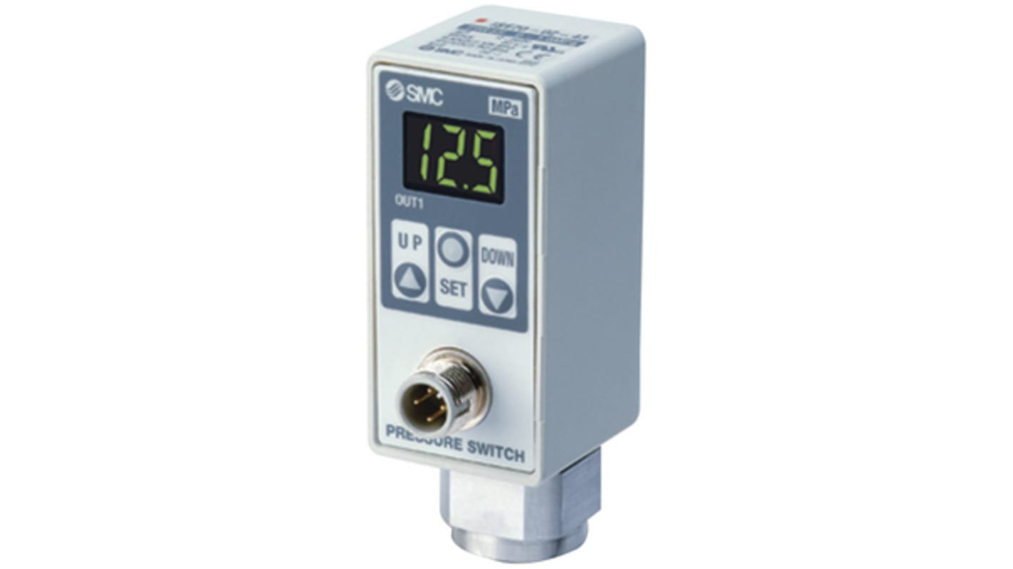 SMC Drucksensor, 0MPa bis 1 MPa, IP67