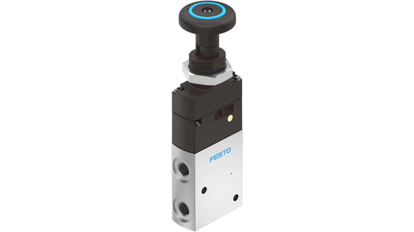 Festo Push Button 3/2 Pneumatic Manual Control Valve VHEF Series, G 1/8, 1/8in, 5299705