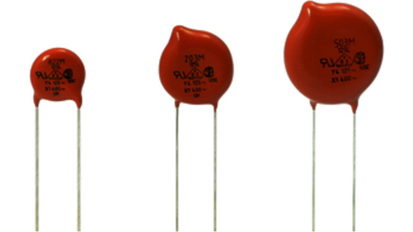 125LS50-R | Vishay セラミックコンデンサ, 50nF, 125V ac, 直径