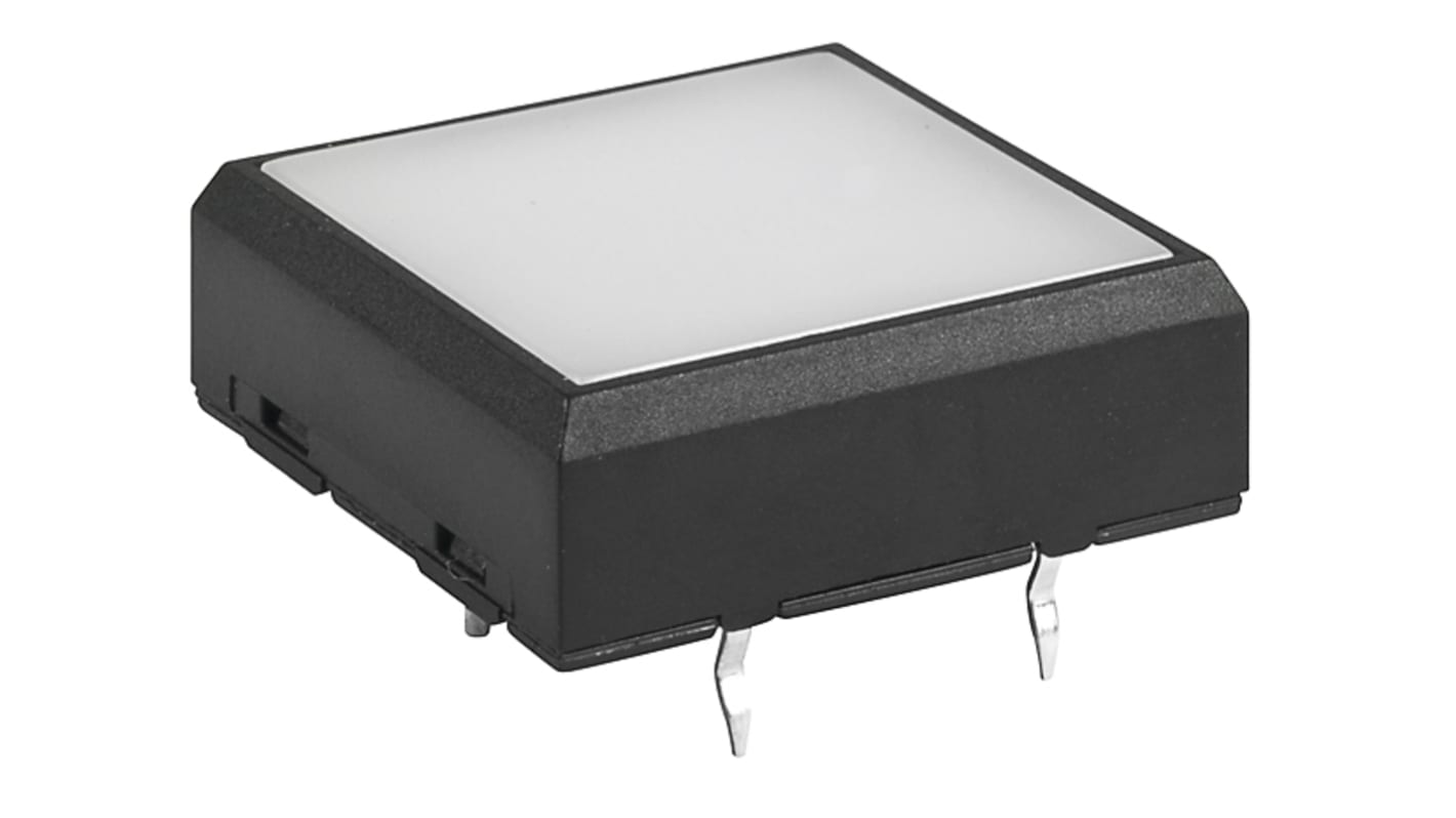 NKK Switches Illuminated Push Button Switch, Off-(On), Through Hole, SPST, Amber LED